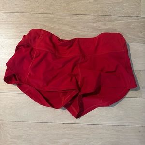 Red lululemon shorts